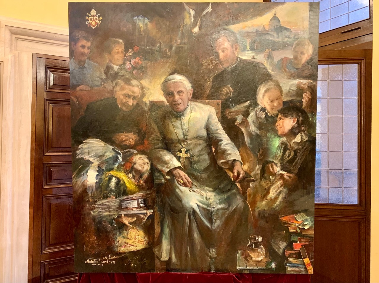 Presentato a Roma il dipinto di Benedetto XVI realizzato da Natalia Tsarkova